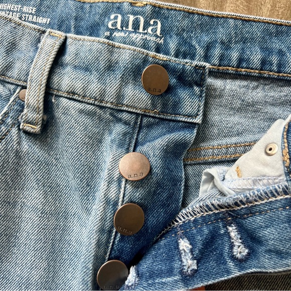 Women’s Ana Blue Jeans High Rise Vintage Straight Size 2 - Picture 7 of 11